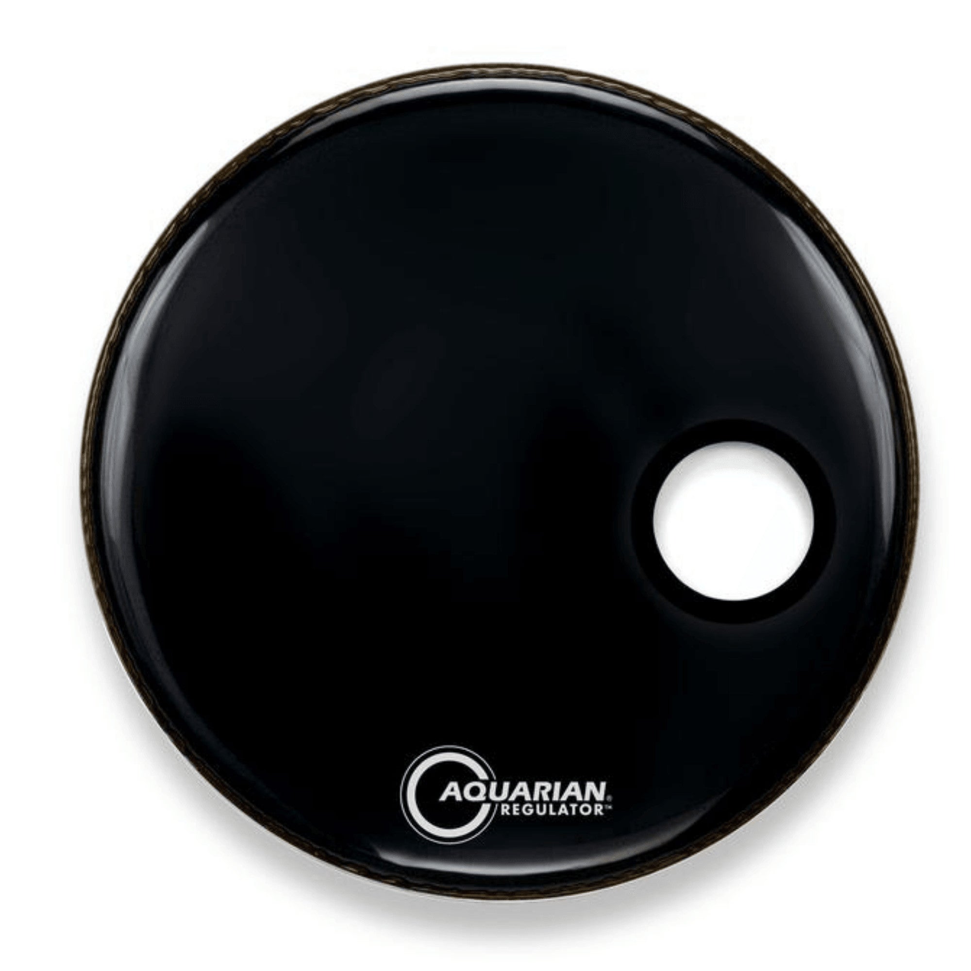 Aquarian, Aquarian RSM16BK 16" Regulator Resonant Black Bass Drum Head with Port Hole