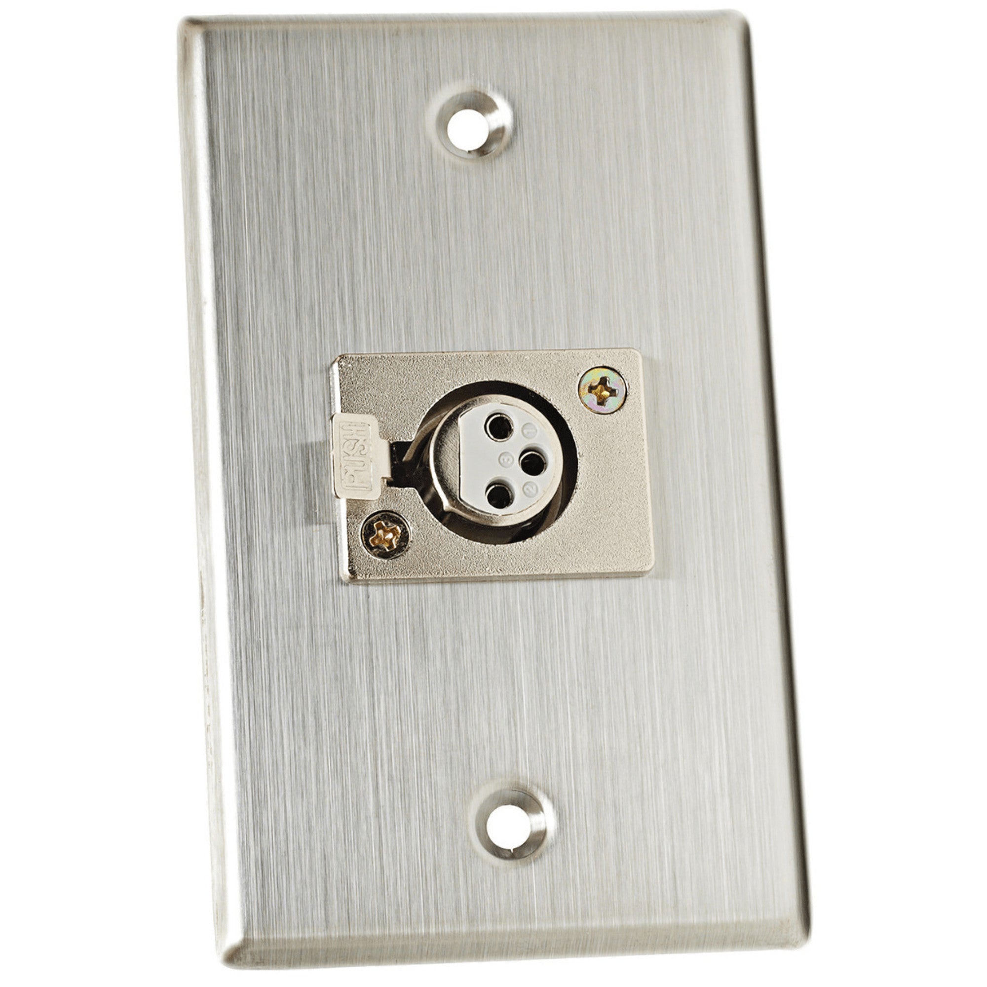 Astatic, Astatic 40-347 Single Gang Stainless Steel Wall Plate with XLR-F