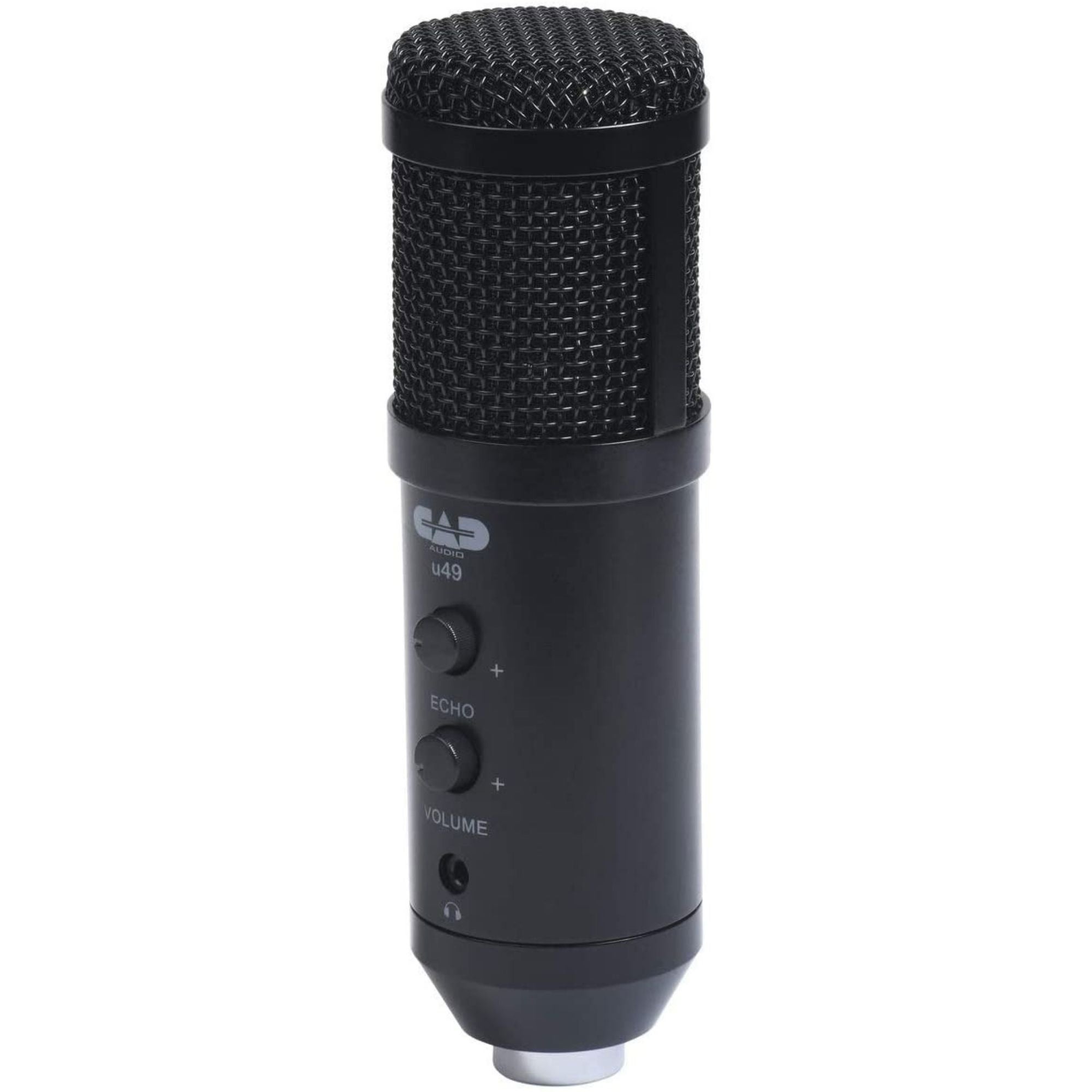 CAD Audio, CAD Audio U49 USB Large Format Side Address Studio Microphone with Headphone Monitor and Echo