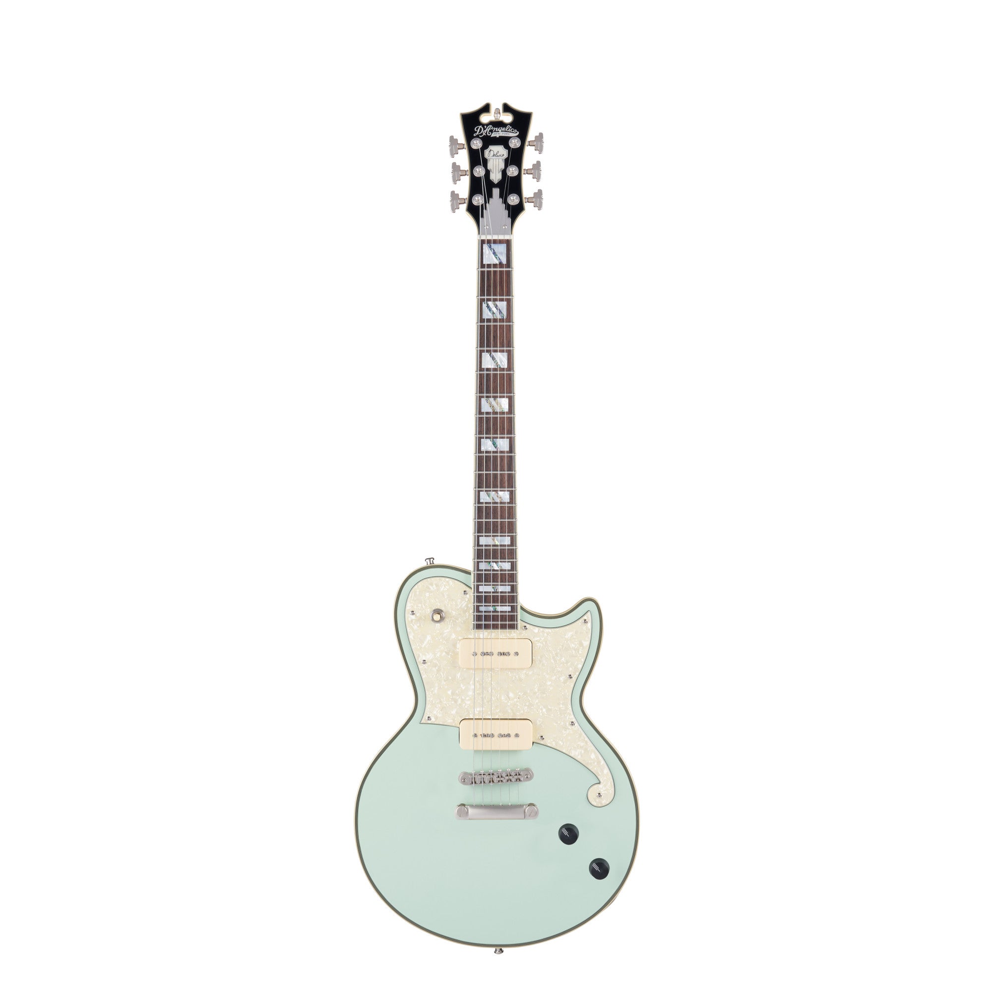 D'Angelico, D'Angelico Deluxe Atlantic Limited Edition Single Cutaway Solid Body Guitar- Sage