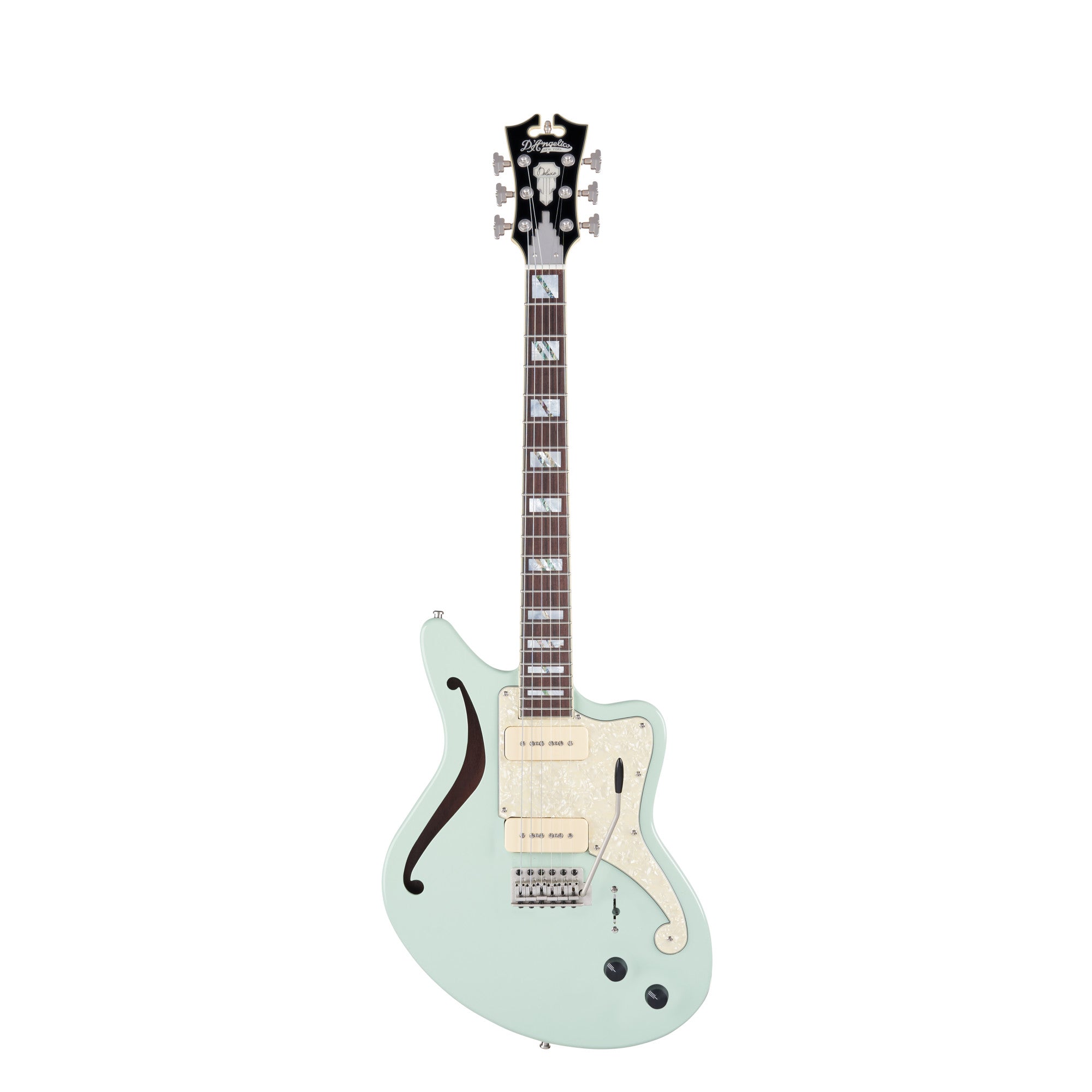 D'Angelico, D'Angelico Deluxe Bedford SH Limited Edition Offset Semi-Hollow with Wilkinson Tremolo Guitar - Sage