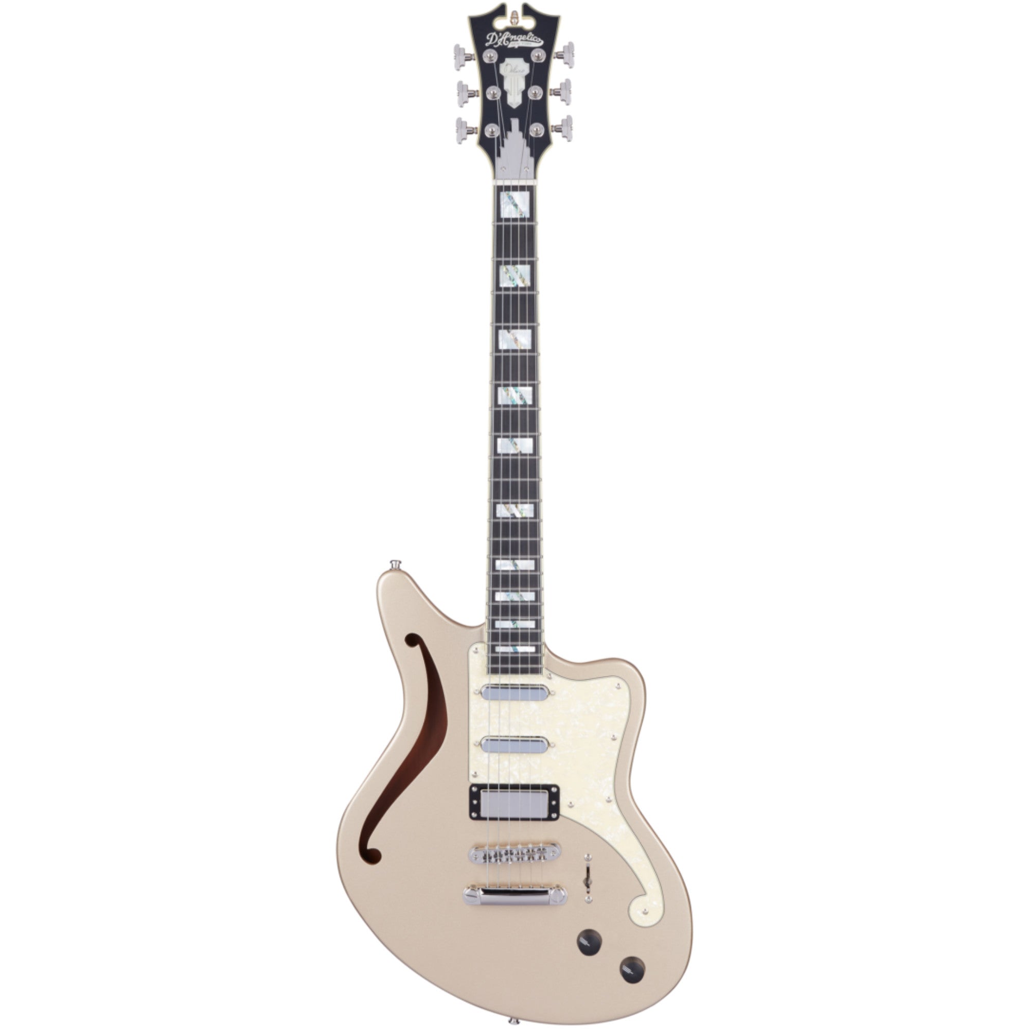 D'Angelico, D’Angelico Deluxe Bedford SH Semi-Solid Electric Guitar, Desert Gold