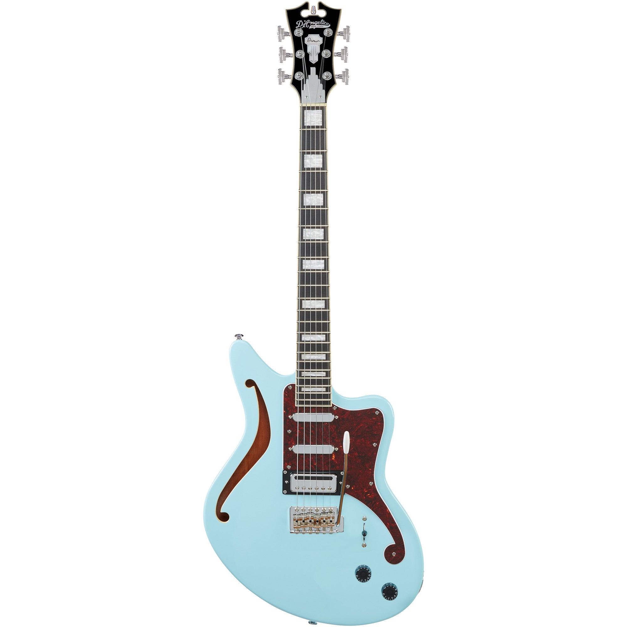 D'Angelico, D’Angelico Premier Bedford SH Offset Semi-Hollowbody Electric Guitar, Sky Blue