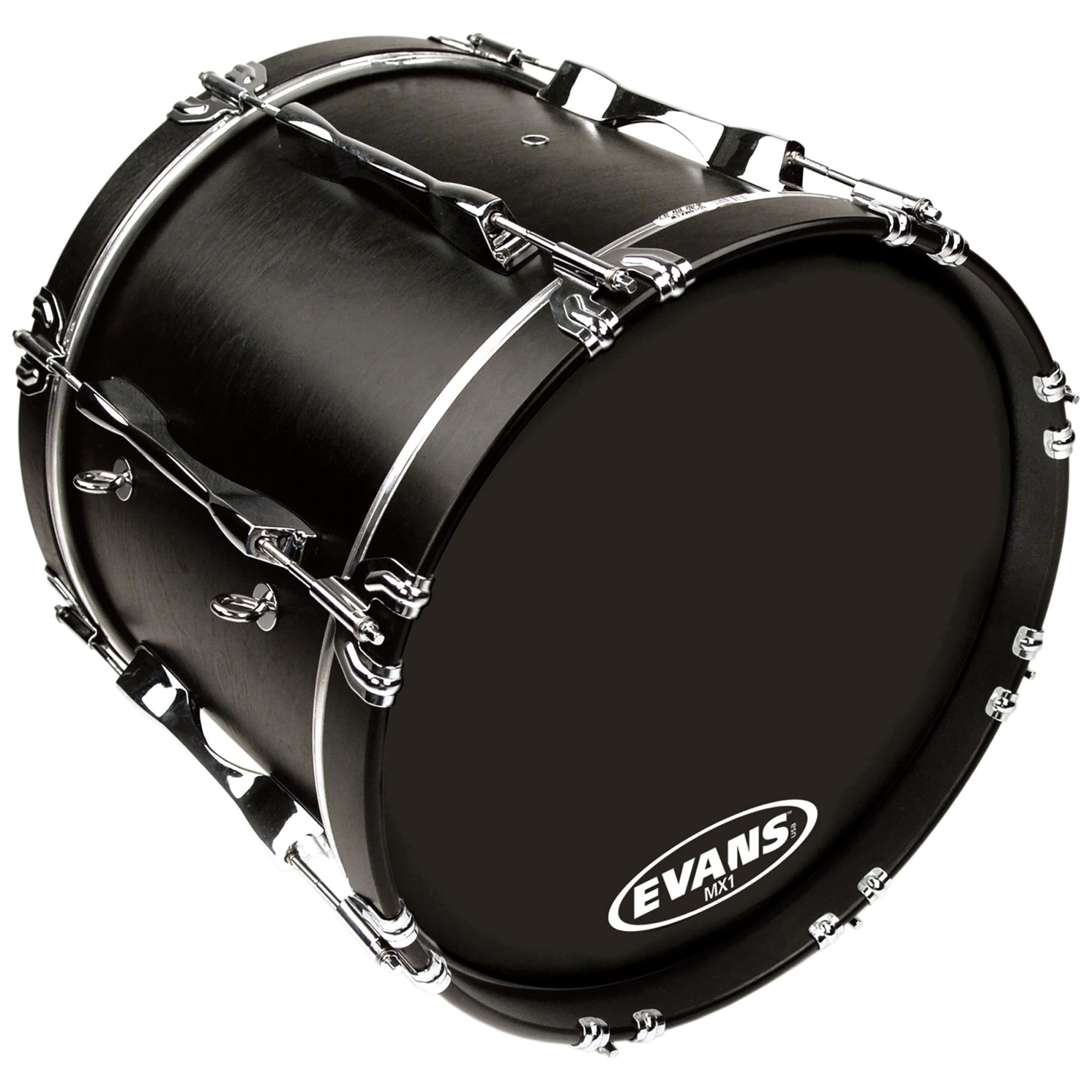 Evans, Evans MX1 Black Marching Bass Drumhead, 20"