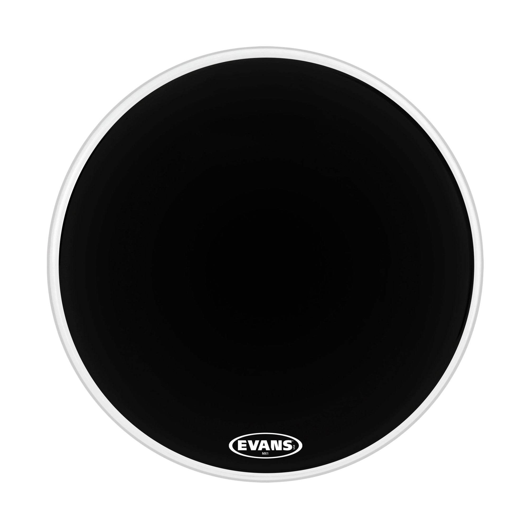 Evans, Evans MX1 Black Marching Bass Drumhead, 20"