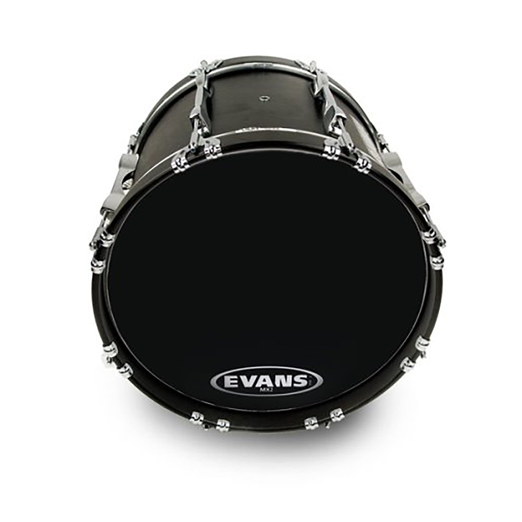 Evans, Evans MX1 Black Marching Bass Drumhead, 24"