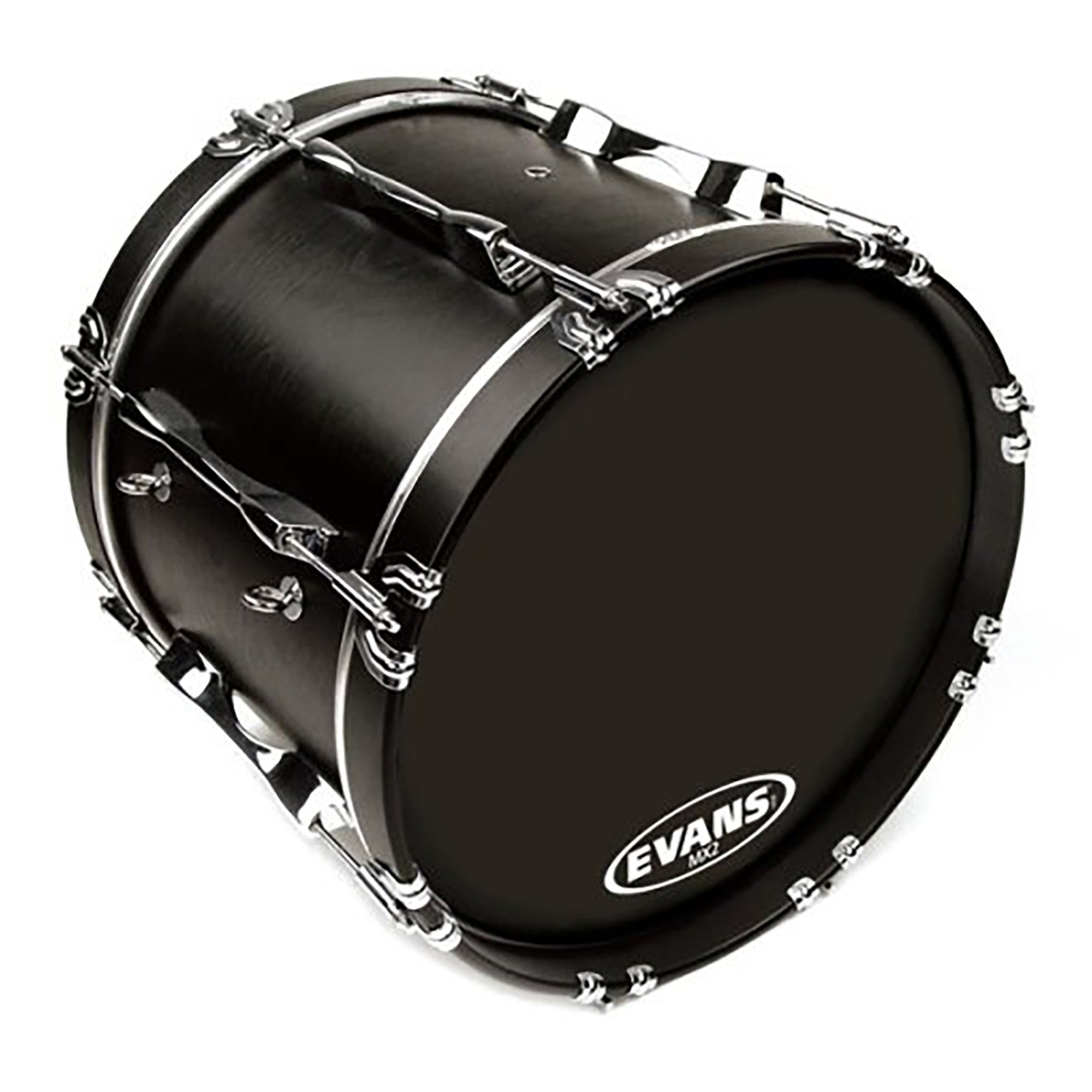 Evans, Evans MX1 Black Marching Bass Drumhead, 24"