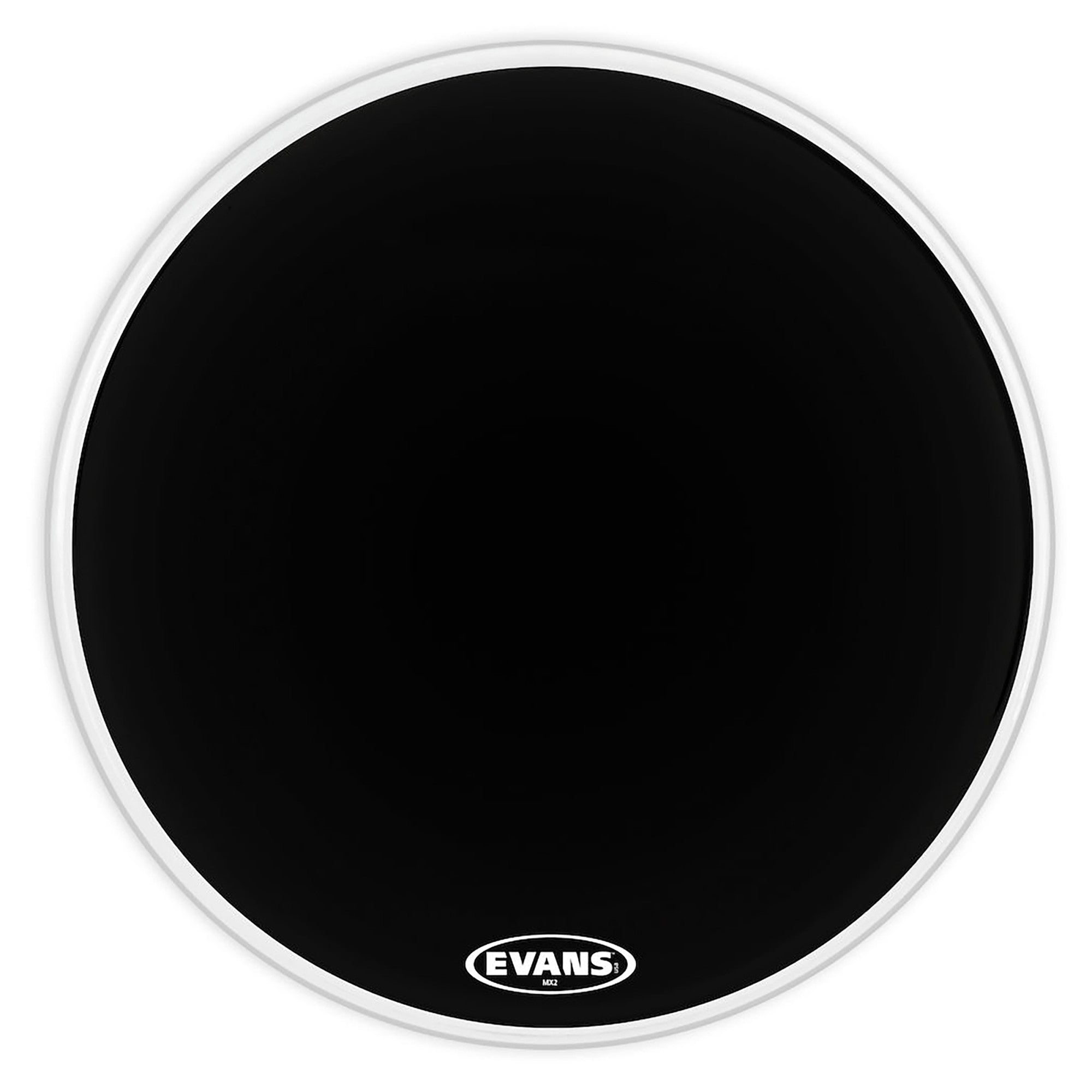 Evans, Evans MX2 Black Marching Bass Drumhead, 20"