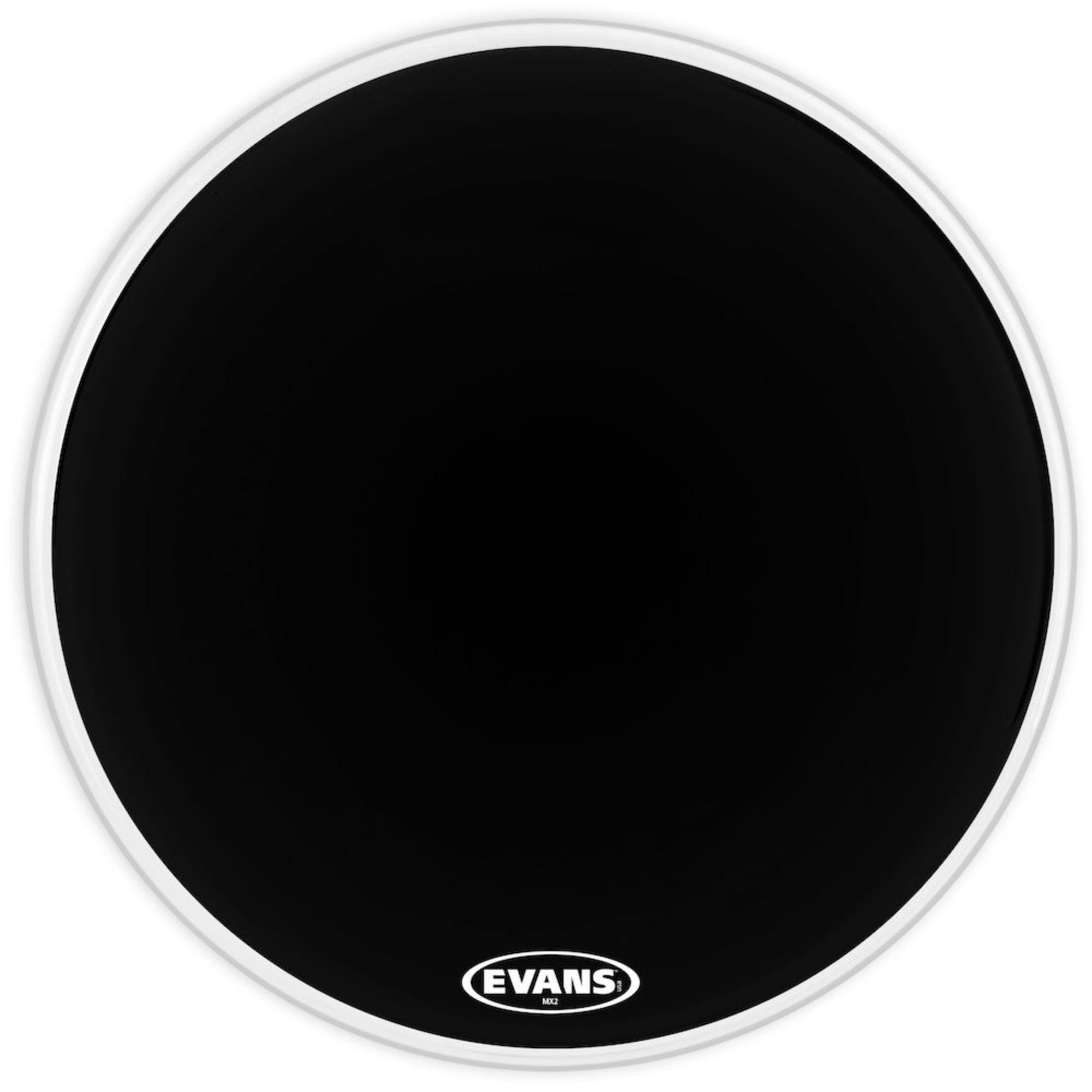 Evans, Evans MX2 Black Marching Bass Drumhead, 24"