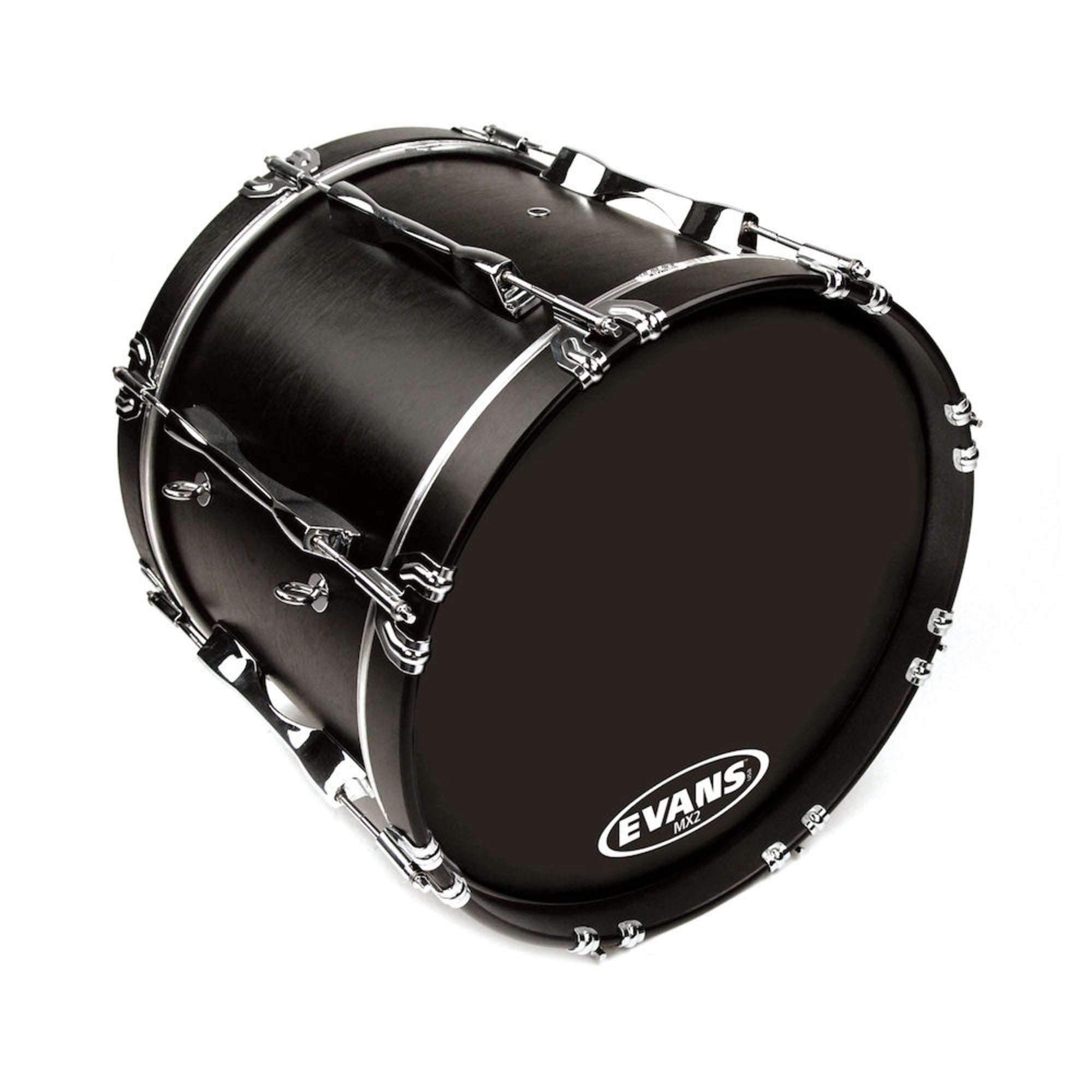 Evans, Evans MX2 Black Marching Bass Drumhead, 24"