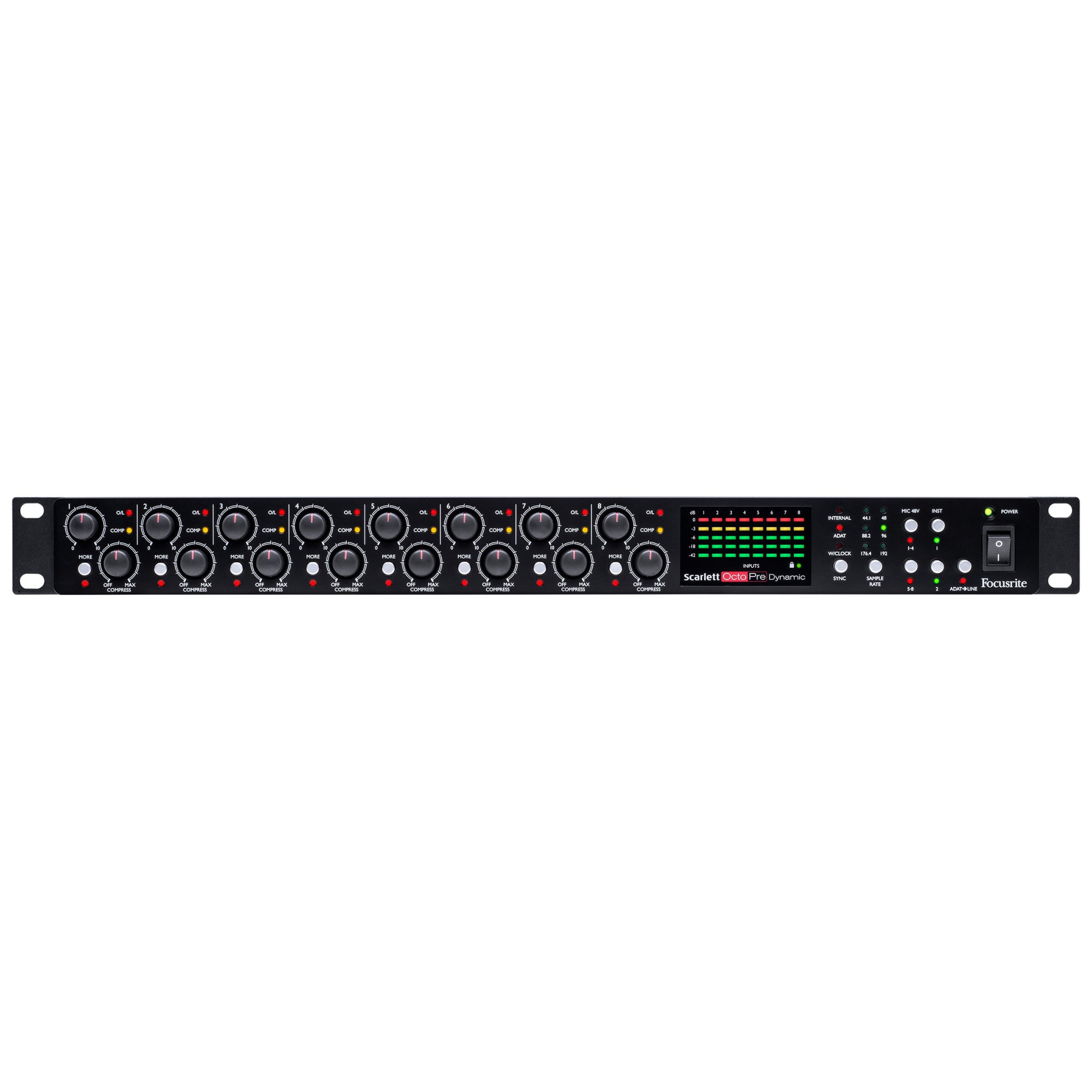 Focusrite, Focusrite Scarlett OctoPre Dynamic 8-Channel Microphone Preamp and Compressor