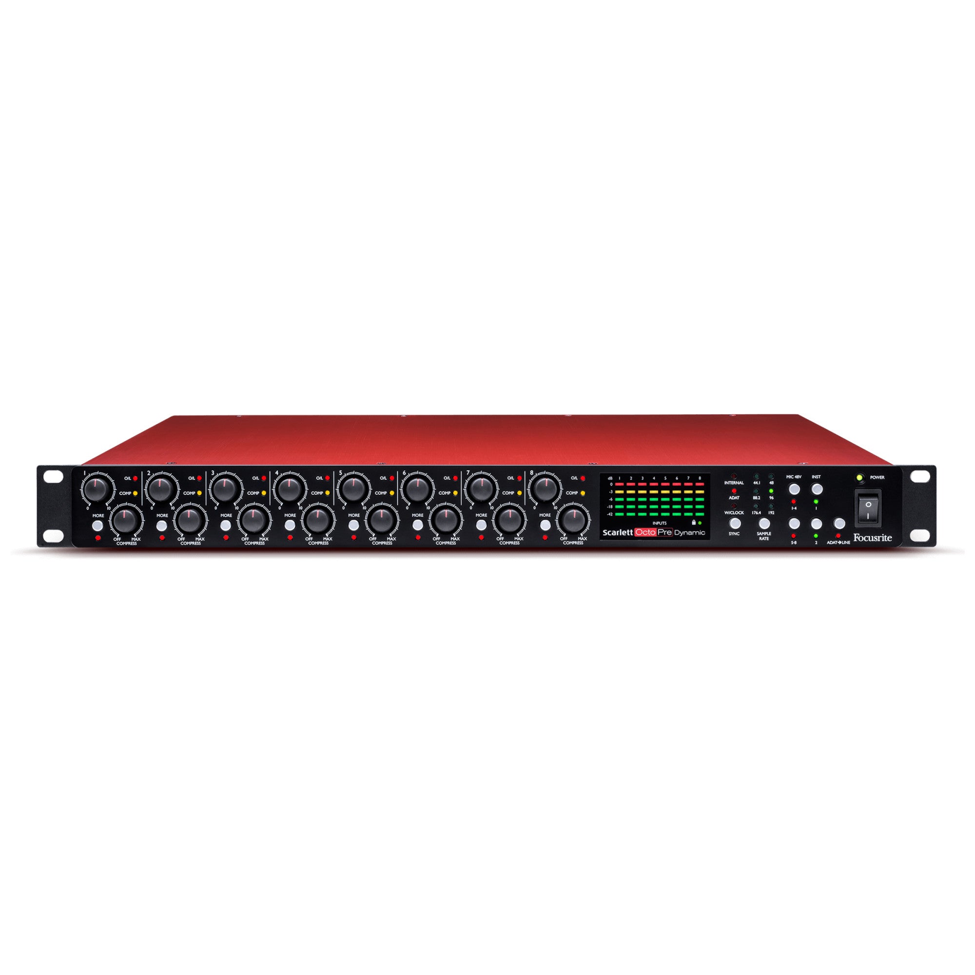 Focusrite, Focusrite Scarlett OctoPre Dynamic 8-Channel Microphone Preamp and Compressor