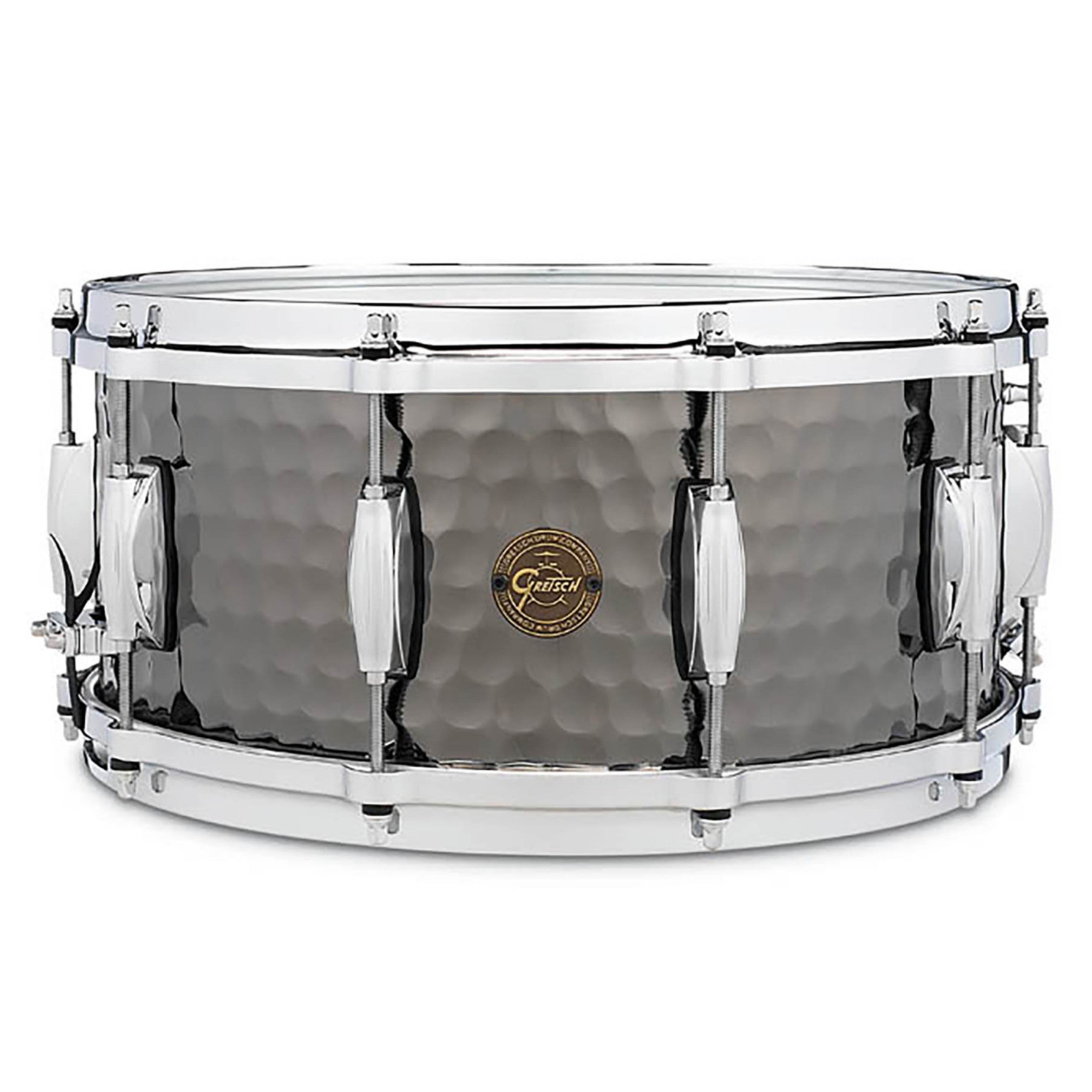 Gretsch, Gretsch Hammered Black Steel Snare Drum - 6.5 x 14"