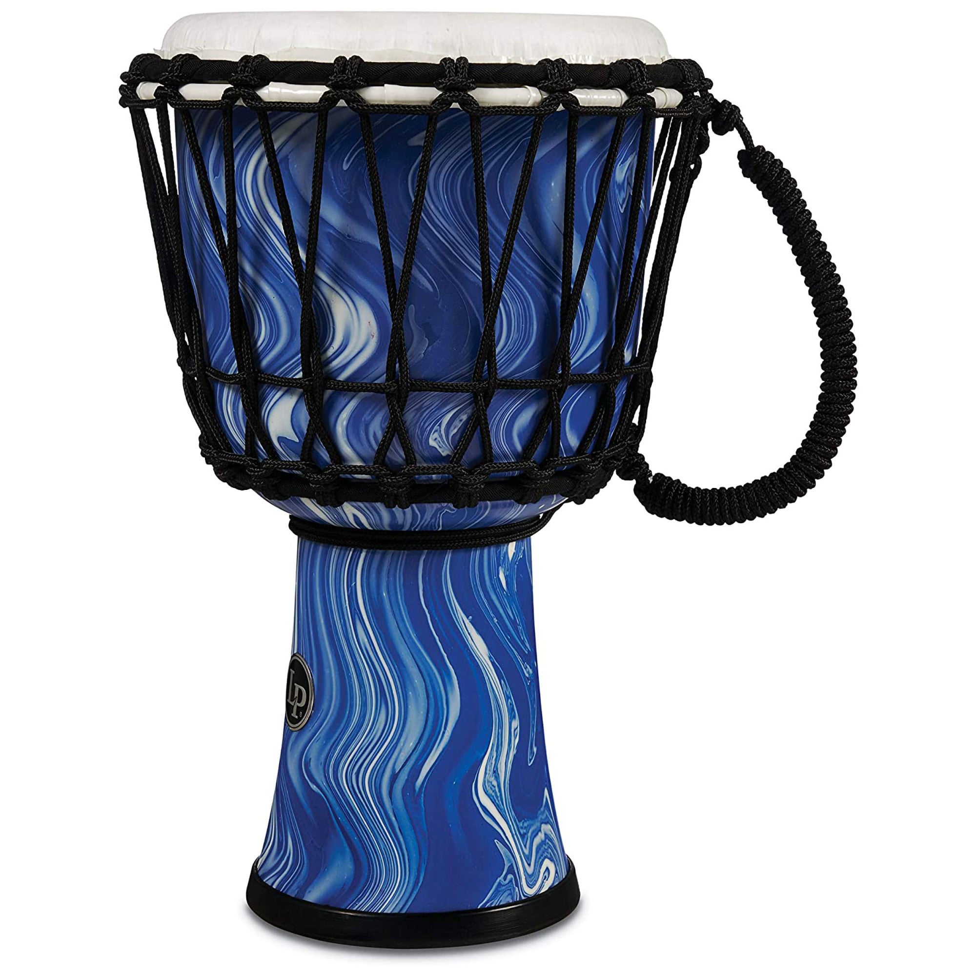 Latin Percussion, LP World Collection Rope Circle Djembe, 7", Blue Marble