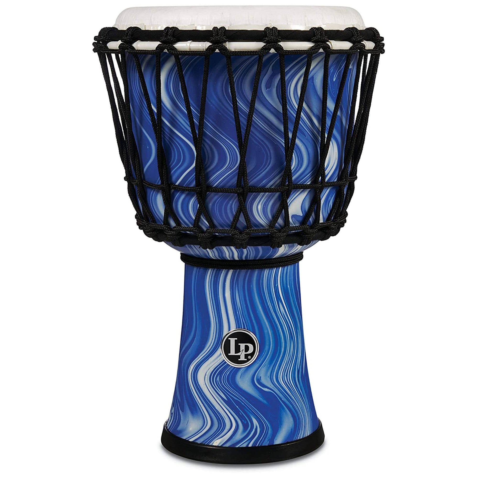 Latin Percussion, LP World Collection Rope Circle Djembe, 7", Blue Marble