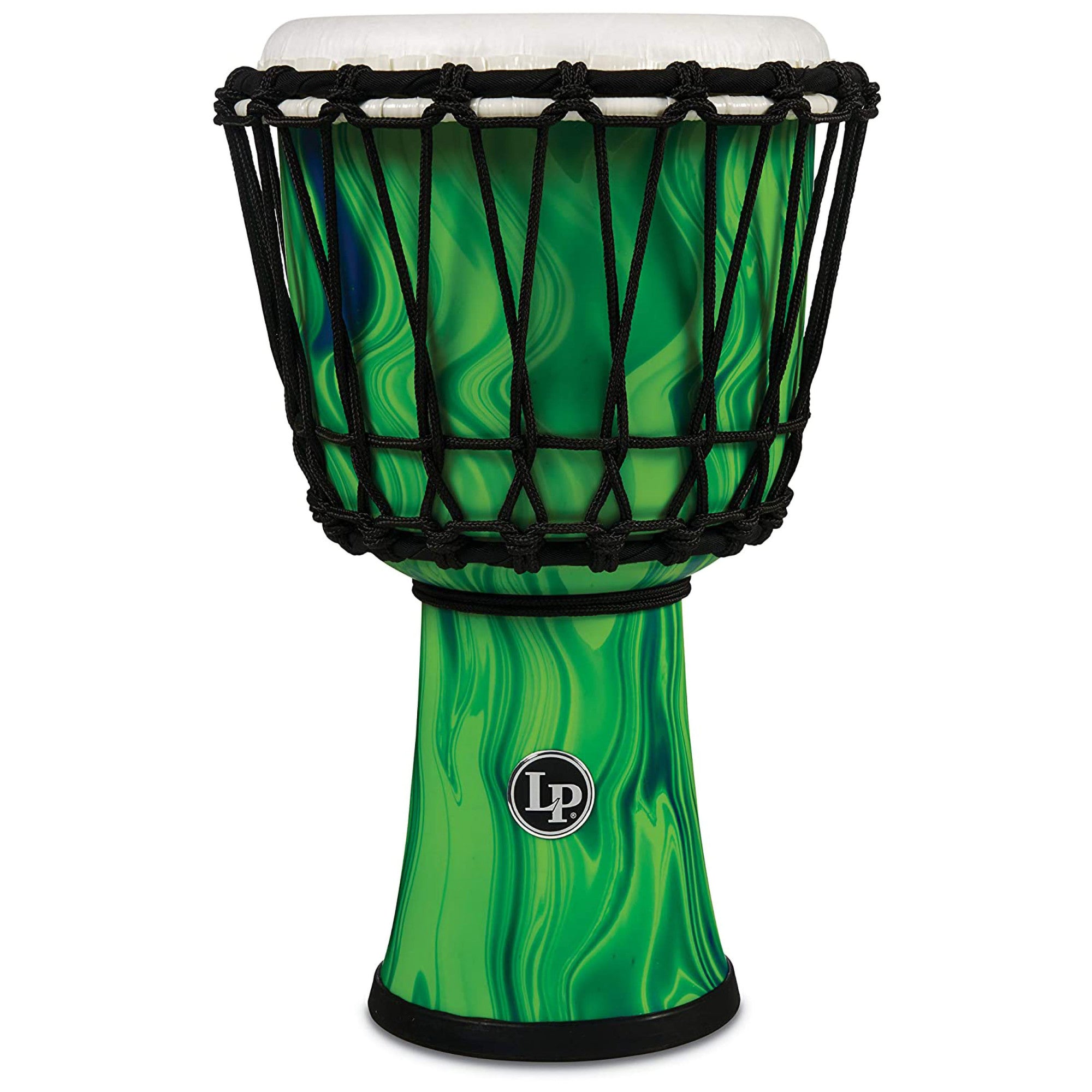 Latin Percussion, LP World Collection Rope Circle Djembe, 7", Green Marble