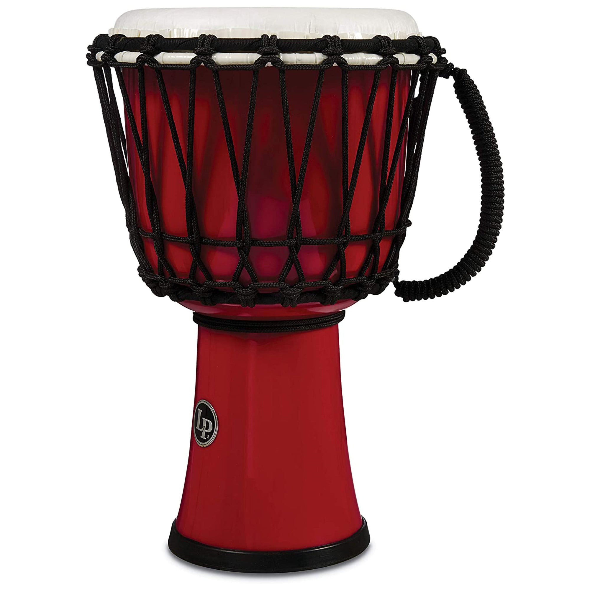 Latin Percussion, LP World Collection Rope Circle Djembe, 7", Red