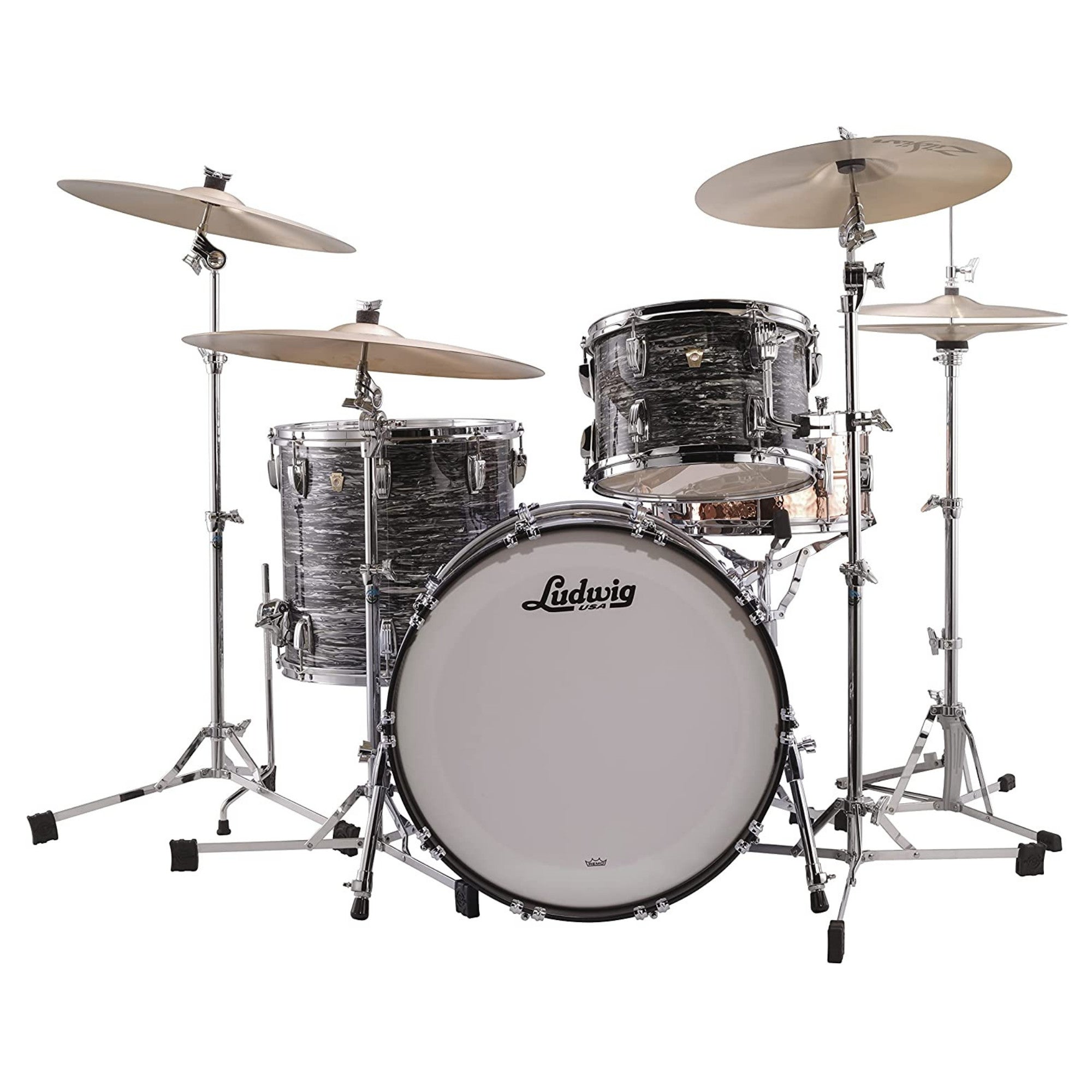 Ludwig, Ludwig Classic Maple Drum Set, Vintage Black Oyster