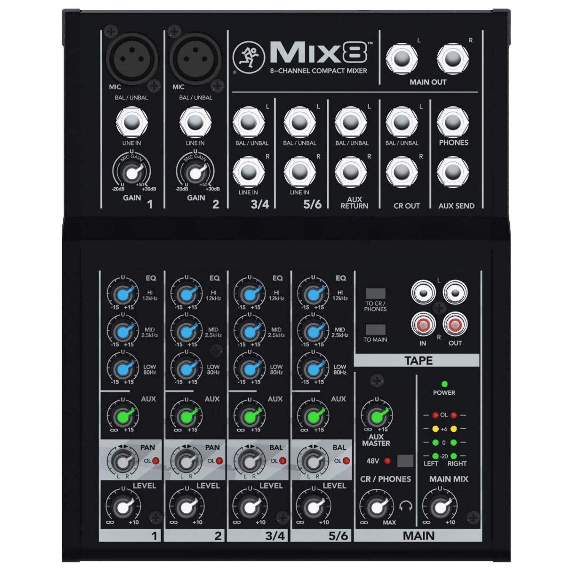 Mackie, Mackie Mix8 8-Channel Compact Mixer