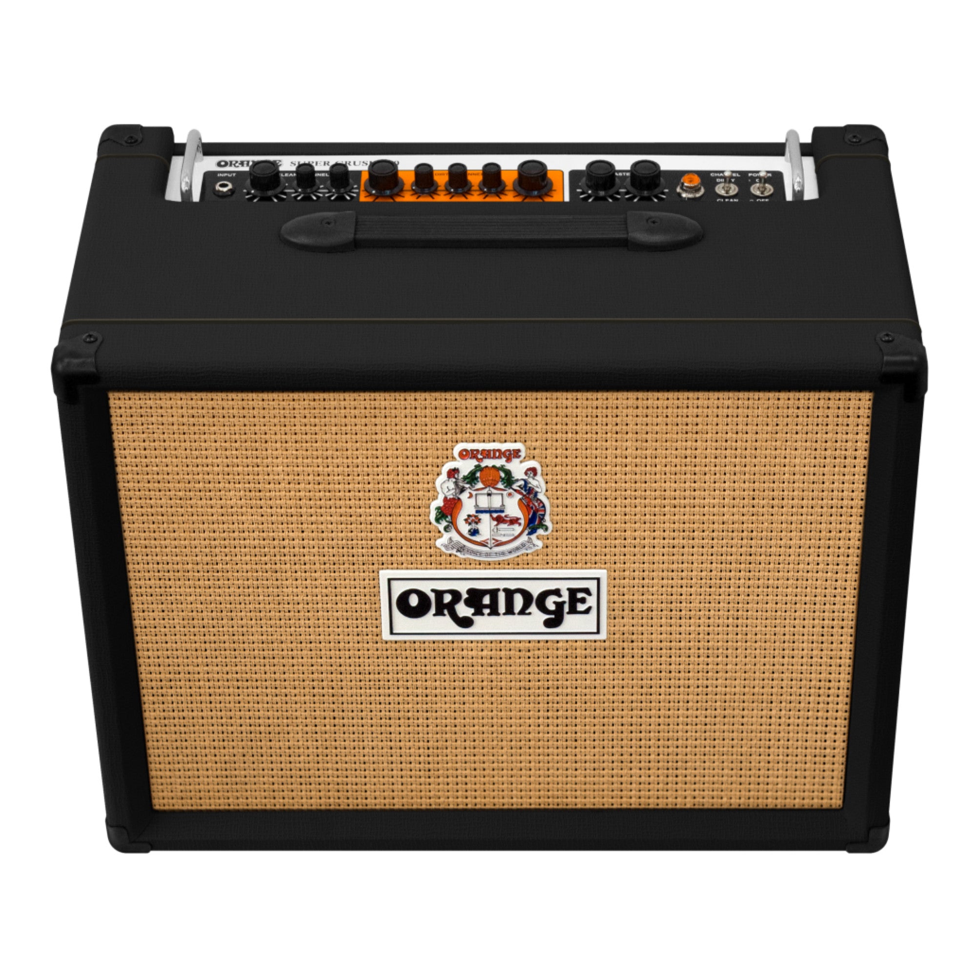 Orange Amps, Orange Amps Super Crush Combo, Two-Channel, All-Analog, 100-Watt 1x12 Combo- Black