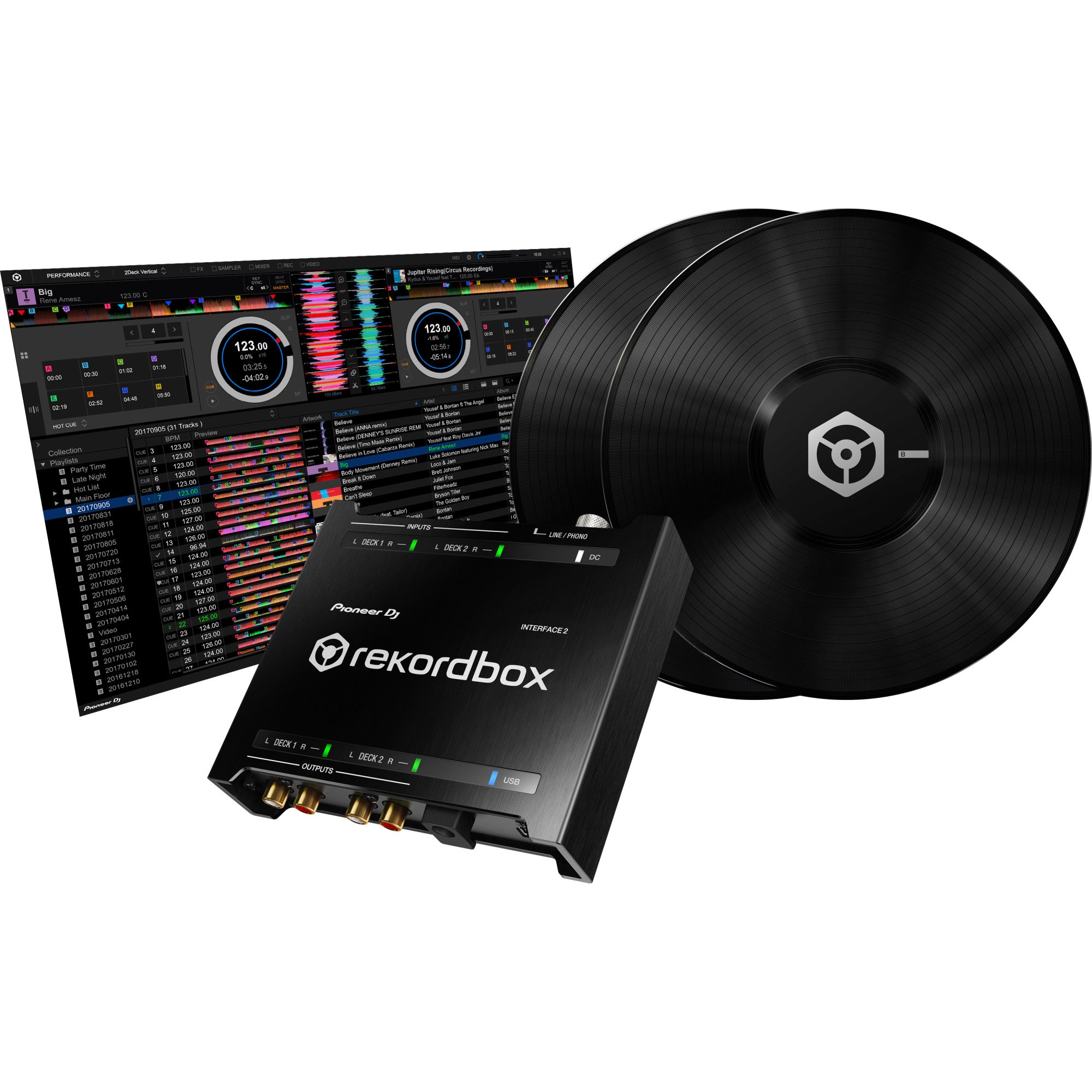 Pioneer DJ, Pioneer DJ INTERFACE2 2-Channel Audio Interface for Rekordbox DVS, Professional DJ Equipment, Control Audio DJ Set from Booth