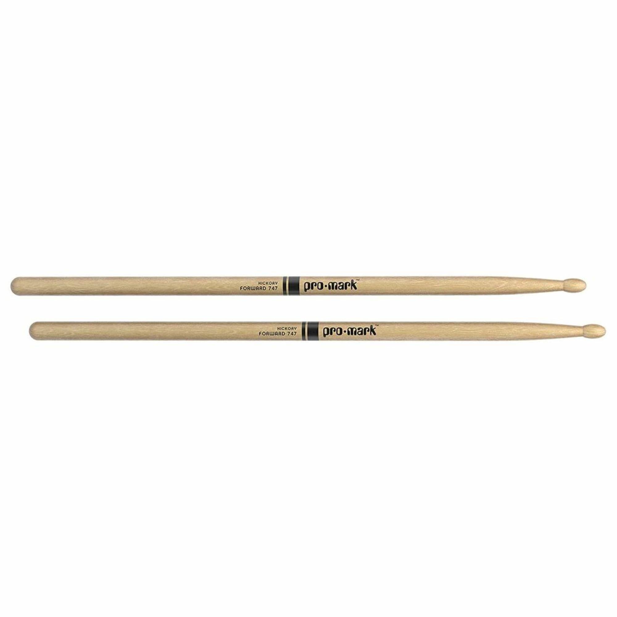 Promark, Promark Classic Forward 747 Hickory Drumsticks, Oval Wood Tip