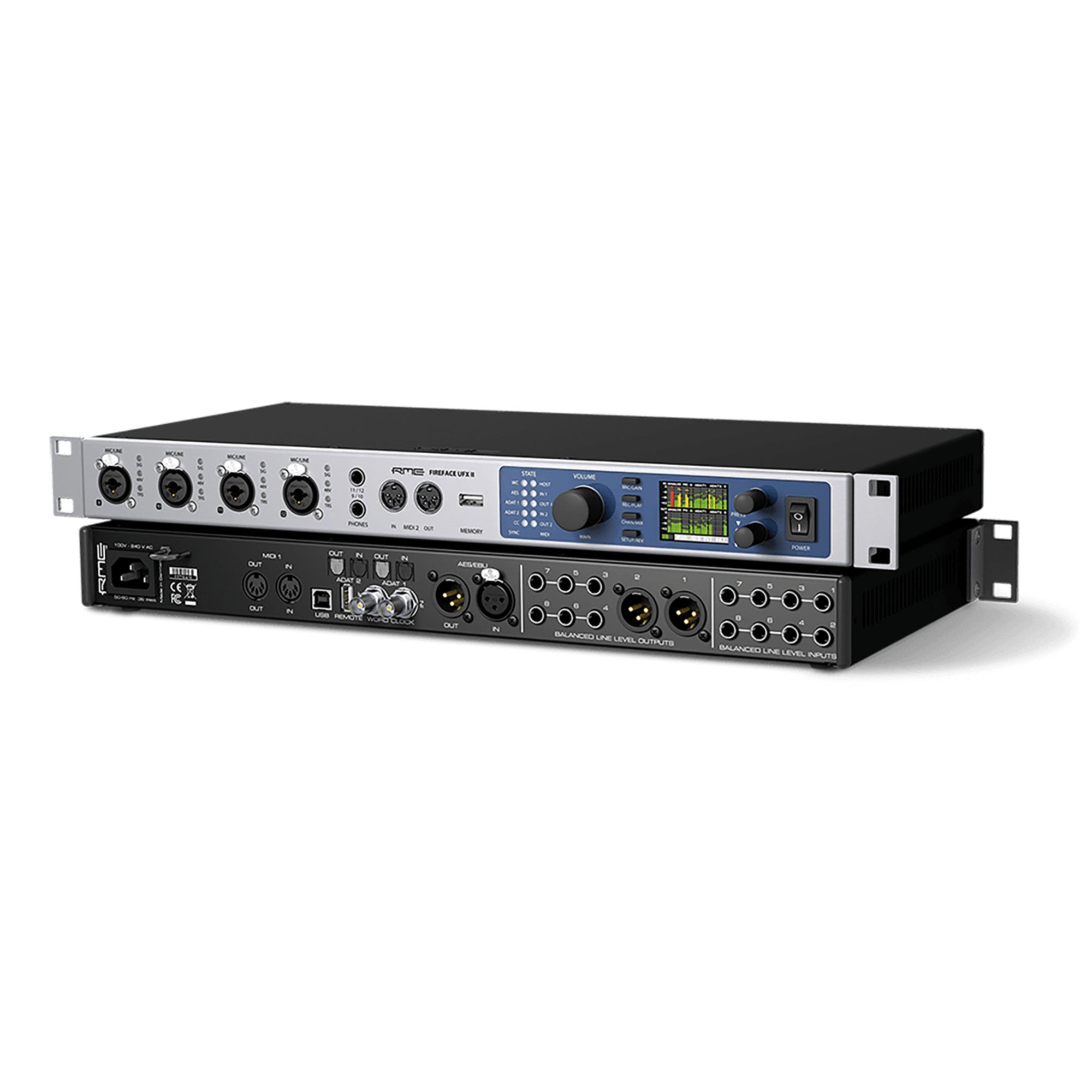 RME, RME Fireface UFX II USB Audio/MIDI Interface with 4 Mic/Instrument Preamps, 30-in/30-out, 24-bit/192kHz, Direct USB Recording, and ARC USB Remote Integration