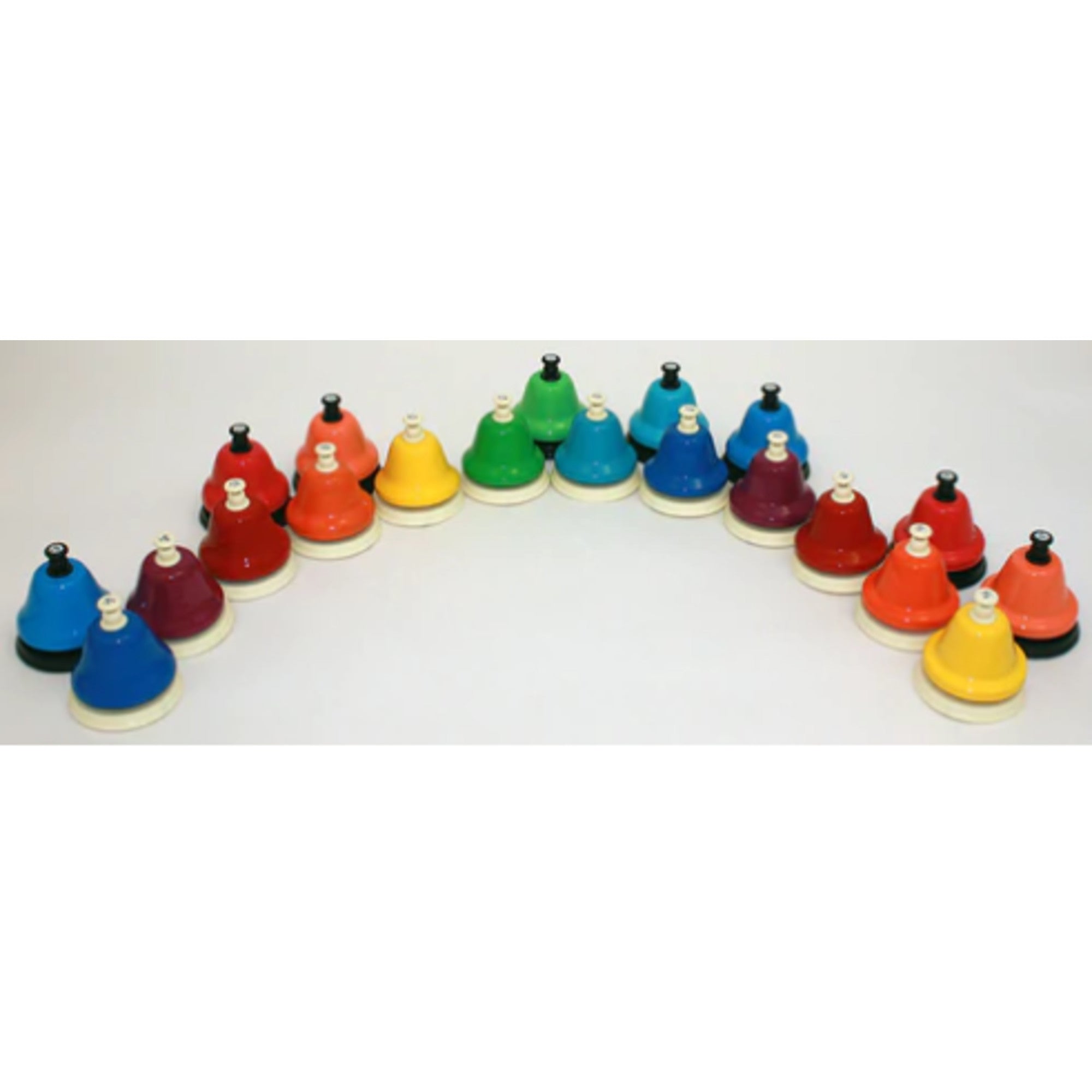 Rhythm Band, Rhythm Band Colored 20-Note Desk Bell Set, Chromatic Range Low A to High E