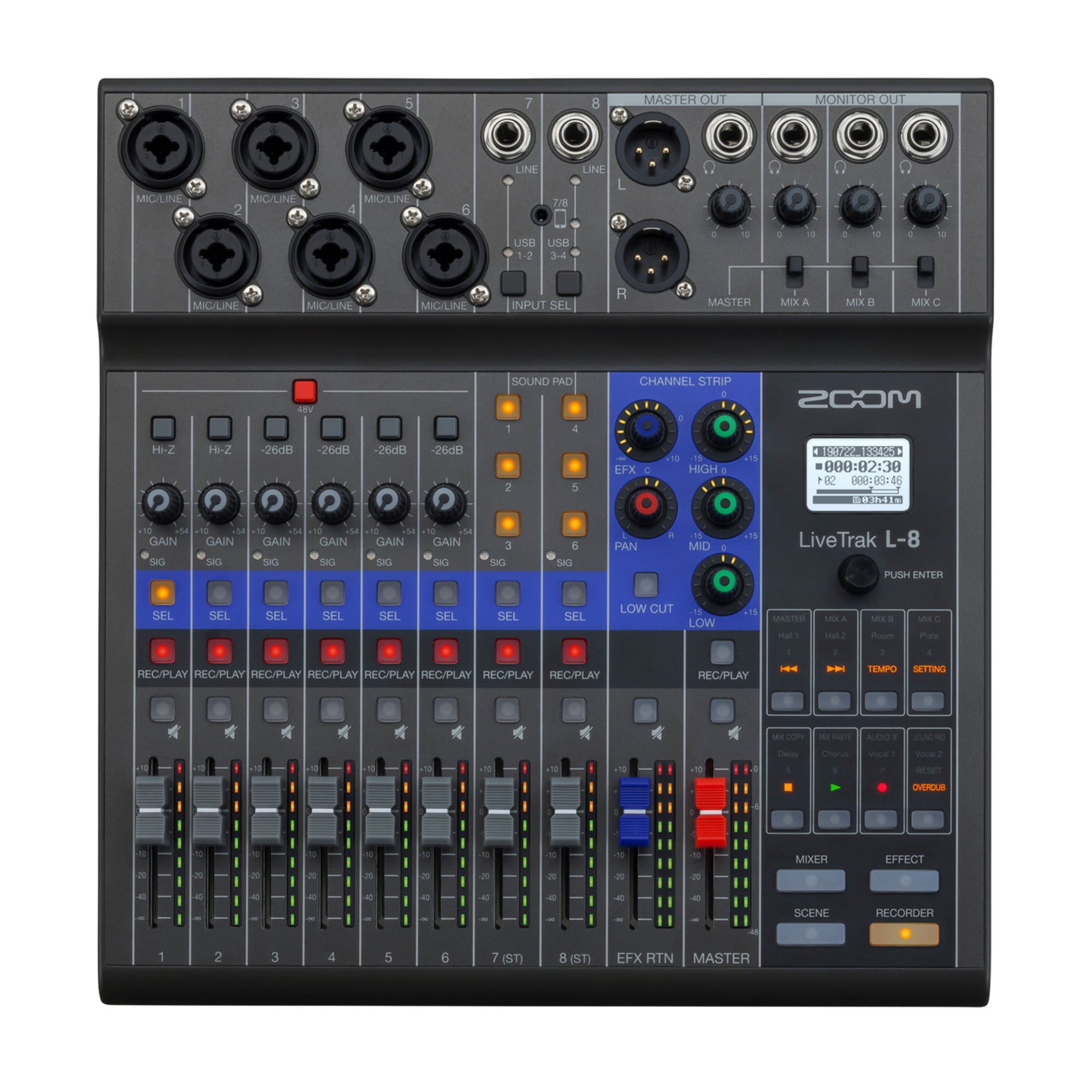 Zoom, Zoom L8 LiveTrak 8-channel Digital Mixer/Recorder